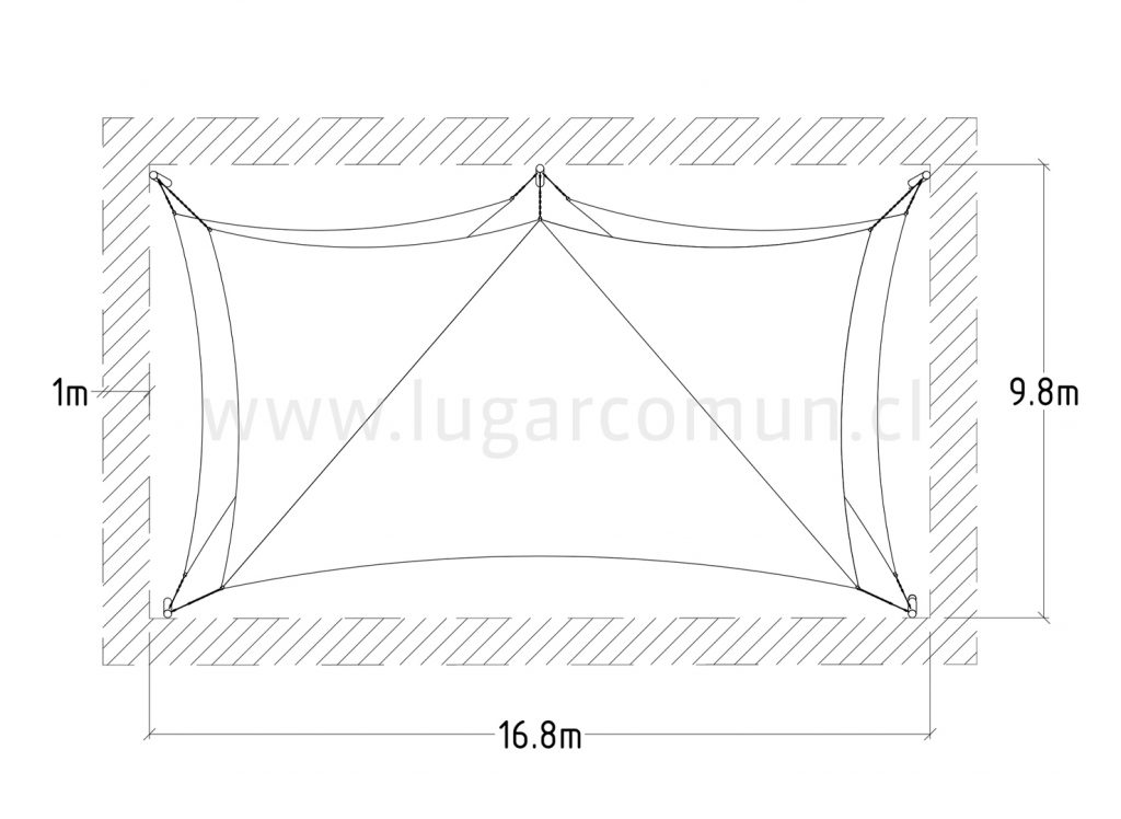 TOL07 - TOLDO 3 VELAS - Juegos de Parque, Equipamiento Deportivo